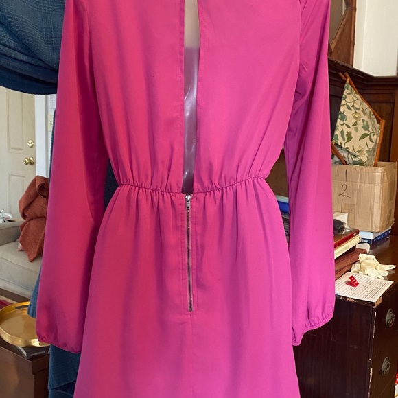 Alya Purple & Pink Long Sleeve Mini Dress |S - Picture 3 of 9